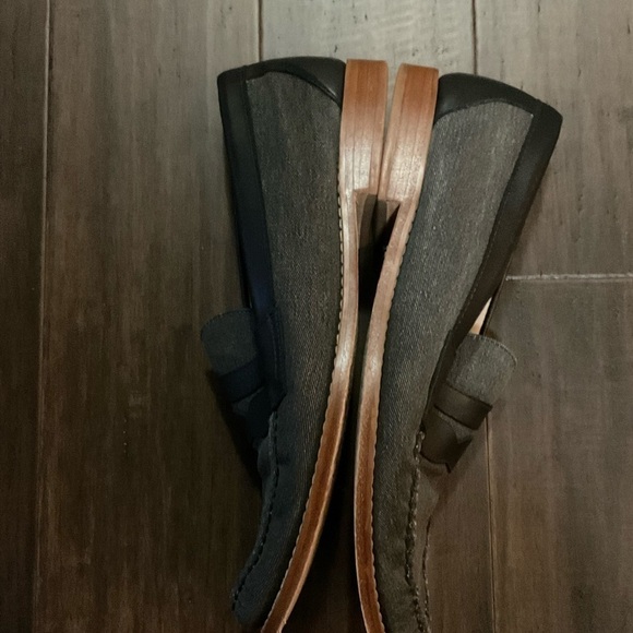 Weejuns G.H. Bass & Co. Loafers Slip On Gray Canvas Leather Accents Size… - Picture 8 of 8